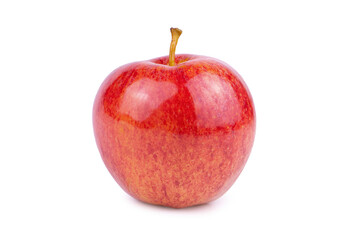 Fresh red apple isolated on white background with clipping path.