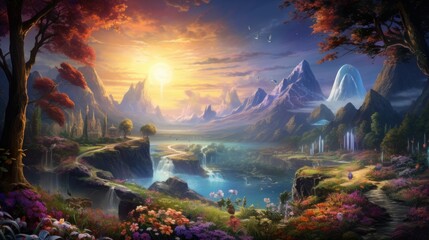 Obraz na płótnie Canvas fairy landscape