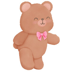 Fuzzy Valentine Teddy bear, for decoration invitation and greetings