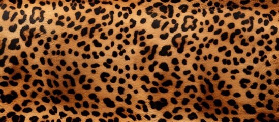 Leopard design on seamless leather