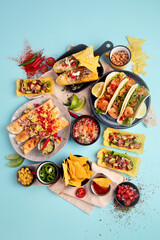 Mexican food variety.