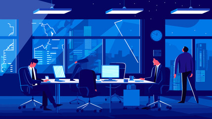 Concept vector illustration of business meeting.
