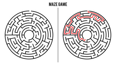 Advanced Circular/Circle Maze Puzzle Game And Solution