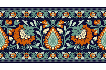 floral pattern Seamless. Background Seamless Pattern Geometric Ethnic pattern Ikat Seamless digital printing textile 
for background, carpet, wallpaper, clothing, Batik, fabric, printing textile.