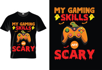 Halloween Is Coming. Halloween Game T-Shirt Design