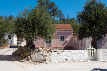 Architecture in Mathraki island, one of the three Diapontia islands northwest of Corfu, Greece