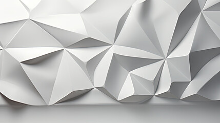 Polygon White Abstract Art Origami Shapes Background