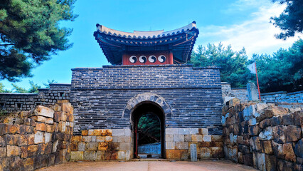 gate of the castle in korea