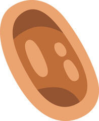 Naklejka premium Hot dog bun icon illustration