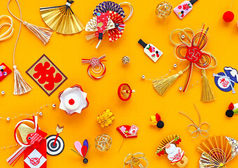 日本の伝統素材　新年のイメージ