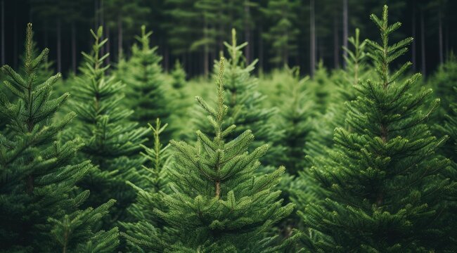 Young tree seedling in the wood in the morning light.
