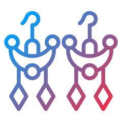 Vector Design Earrings Icon Style