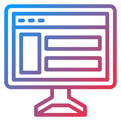 Vector Design Computer Website Icon Style