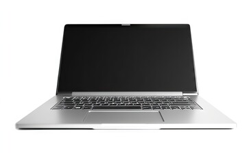 Modern tech essentials. Laptop on white background isolated. Digital workspace. Business meets technology. Blank slate. Unlocking potential. Power of computer