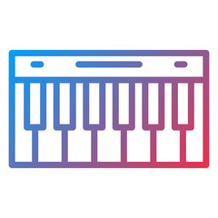 Vector Design Piano Icon Style