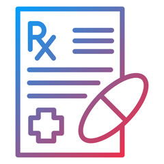 Vector Design Prescription Icon Style