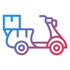Vector Design Delivery Scooter Icon Style