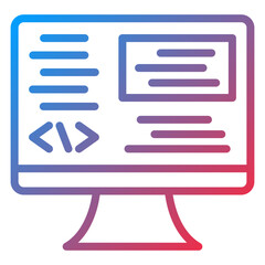 Vector Design Backend Development Icon Style