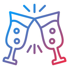 Vector Design Champagne Glass Icon Style