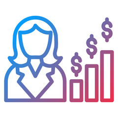 Vector Design Businesswoman Icon Style