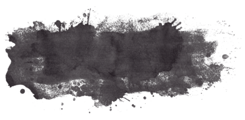 Dark gray watercolor background. Artistic hand paint. Isolated on transparent background.
