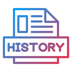 Vector Design Project History Icon Style