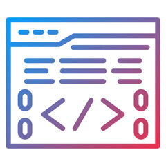 Vector Design Coding Icon Style