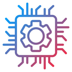 Vector Design Microchip Icon Style