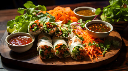 Fresh Spring Rolls with Dipping Sauce