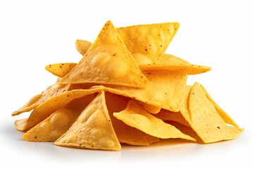 tortilla chips isolated on a white background