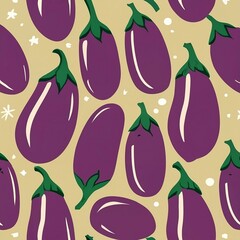 seamless pattern with Eggplant