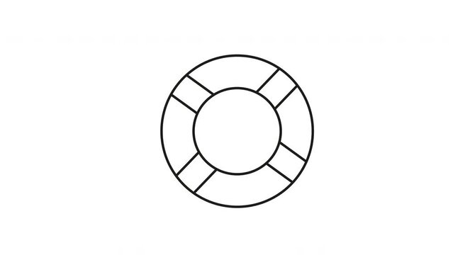 animated video of a sketch forming a float tube