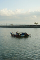 Fototapeta premium Fishing boats sailing for fish on a sunny morning