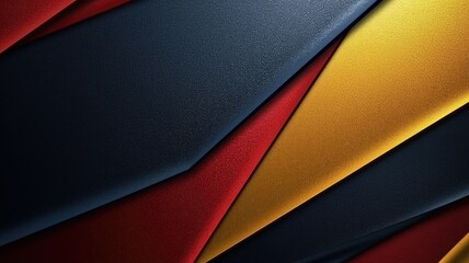 The abstract background of metal texture with empty space in navy blue, golden yellow, and deep red...