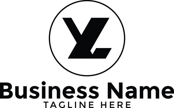 VL, YL,LV monogram logo design vector template.