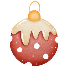 christmas cake isolated on white