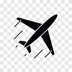Flying airplane icon. Transportation symbol. Vector illustration for graphic and web design.