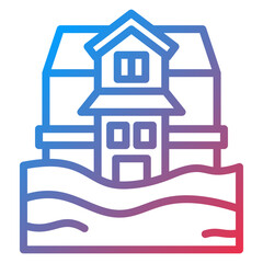 Desert House Icon Style