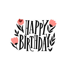 Happy Birthday lettering in vector