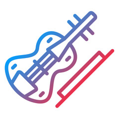 Naklejka premium Violin Icon Style