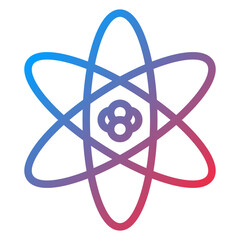 Nuclear Fission Icon Style - obrazy, fototapety, plakaty