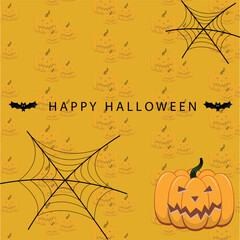 Halloween seamless pattern with doodles, cartoon elements for nursery prints, wallpaper, backgrounds, scrapbooking, stationary, wrapping paper, etc.