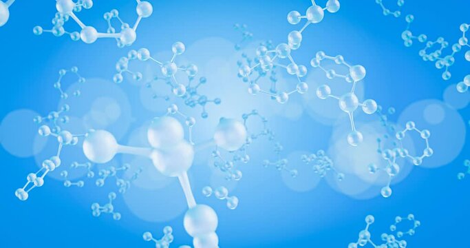 beauty serum cosmetic product. bubble serum and molecule background. Molecular structure of glass, biotechnology. fluconazole molecular structure flat model, azoles, chemical formular. 3d rendering