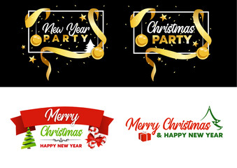 Christmas, New Year, congratulations, 2024, Christmas party, Merry Christmas, Text, Design