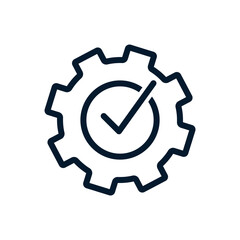 Optimization concept, work process. vector icon isolated on white background.