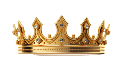 Gold Crown Vector Illustration. Isolated on white background