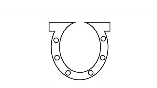 animated video of a sketch forming a horseshoe