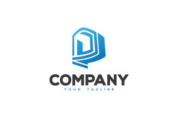 Letter D Logo Design - Lettermark Logo Design Template
