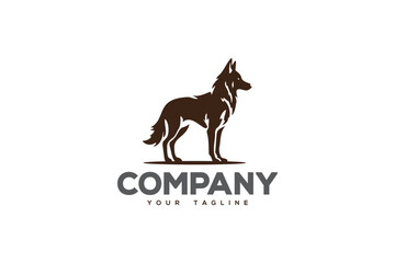 Creative logo design depicting a dog - Pets Logo Design Template