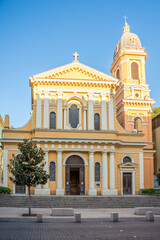 View at the Church of Saint Roch in the streets of Ajaccio in Corsica, France - 657465987